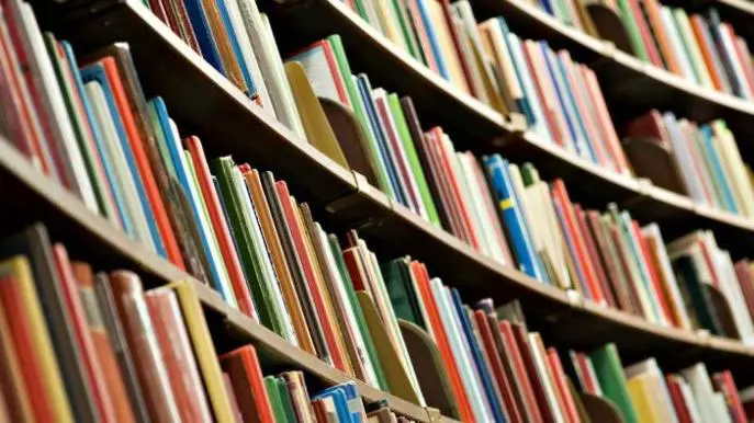 books on a bookshelf