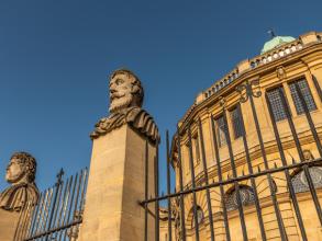 Emperor heads outside the Sheldonian Theatre Oxford